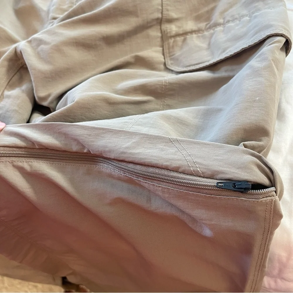 The North Face Pants Convertible Nylon Beige Hiking Cargo Outdoors Mens Size L